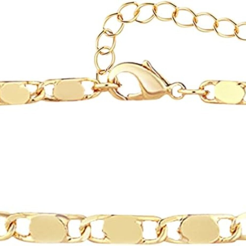 Extra Large Anklets for Women Large Ankle, 14K Real Gold Dainty Anklets for Wome